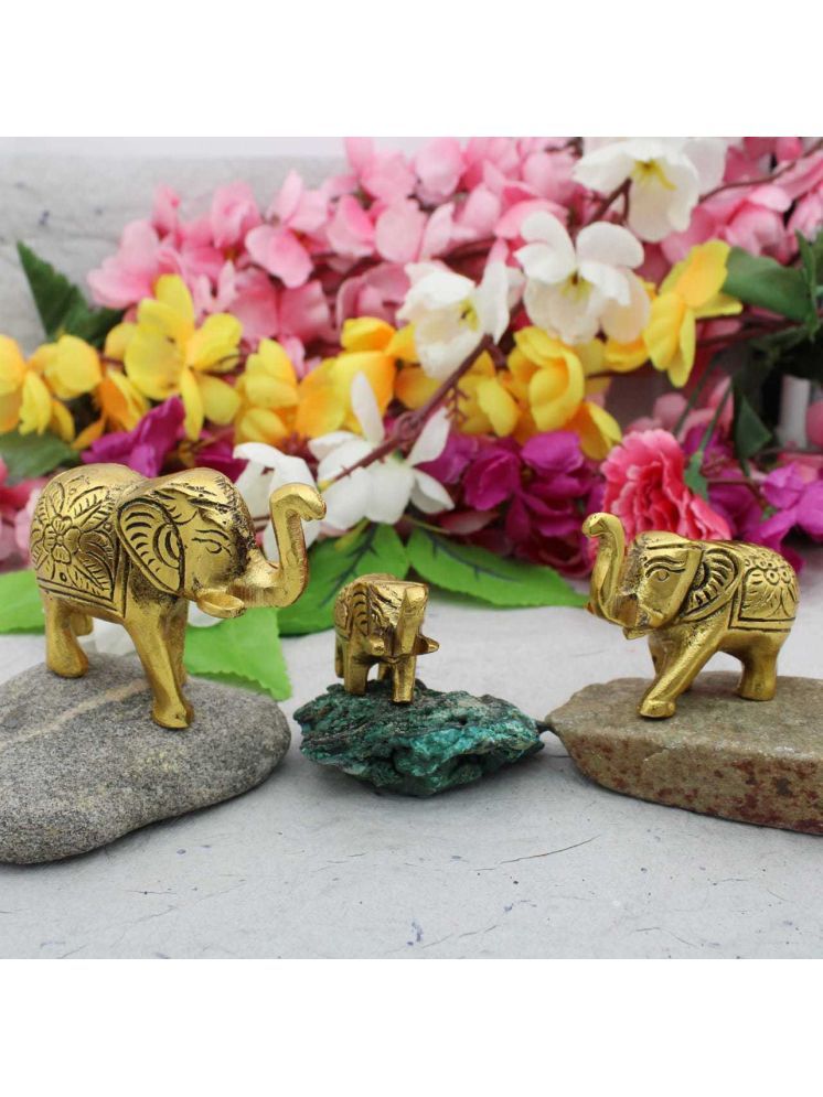     			FASHION BIZZ Elephant Couple Showpiece 5 cm - Pack of 3