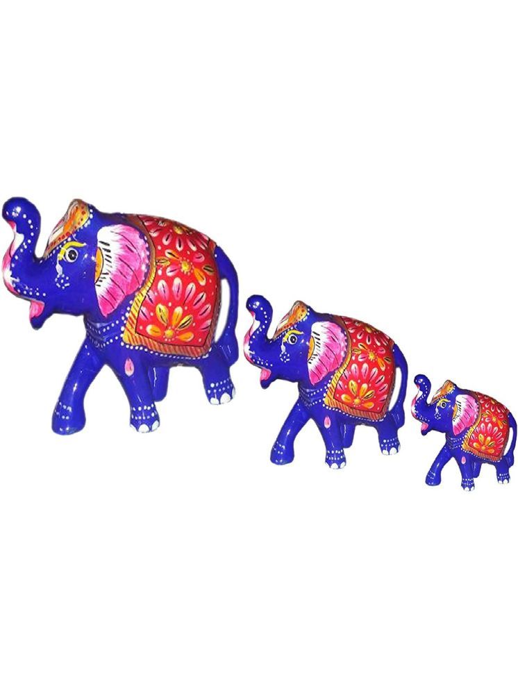     			Fashion Bizz Elephant Family Combo Decorative Showpiece - 12 cm, Set of 3