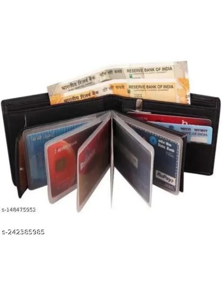     			HABIBI PU Solid Men's RFID Wallet With 10 Slots For Card ( Black , Pack of 1 )