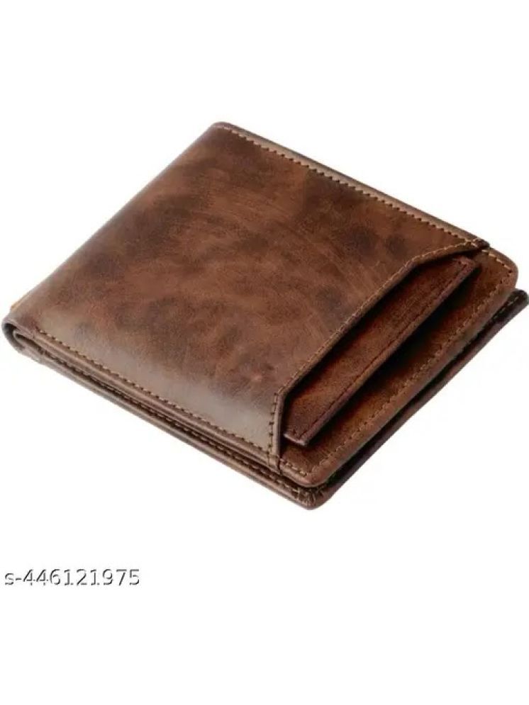     			HABIBI PU Solid Men's Coin Pouch With 8 Slots For Card ( Brown , Pack of 1 )