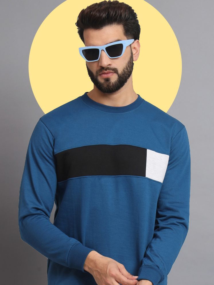     			RELANE Fleece Round Neck Men's Sweatshirt - Teal ( Pack of 1 )