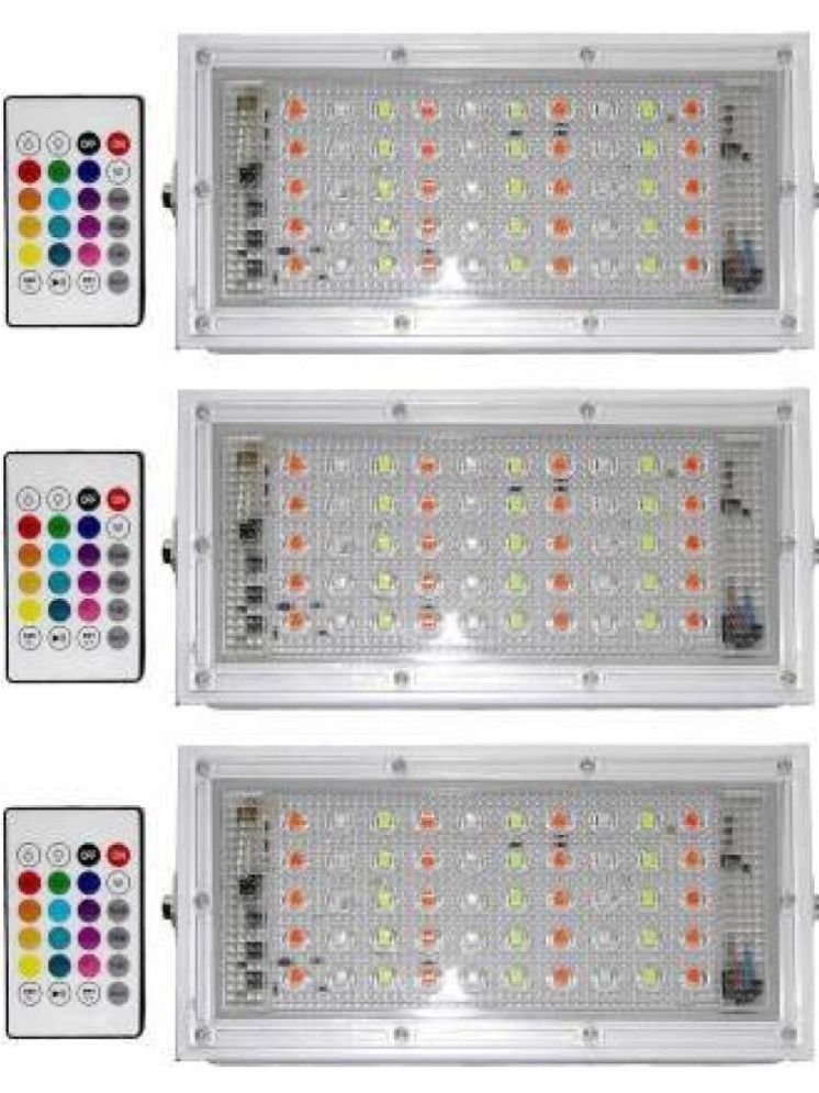     			ZESTRUM RGB 50 Watts Flood Light ( Pack of 3 )