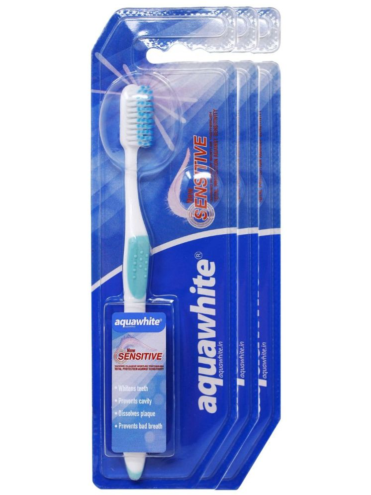     			aquawhite New Sensitive Toothbrush Pack of 3