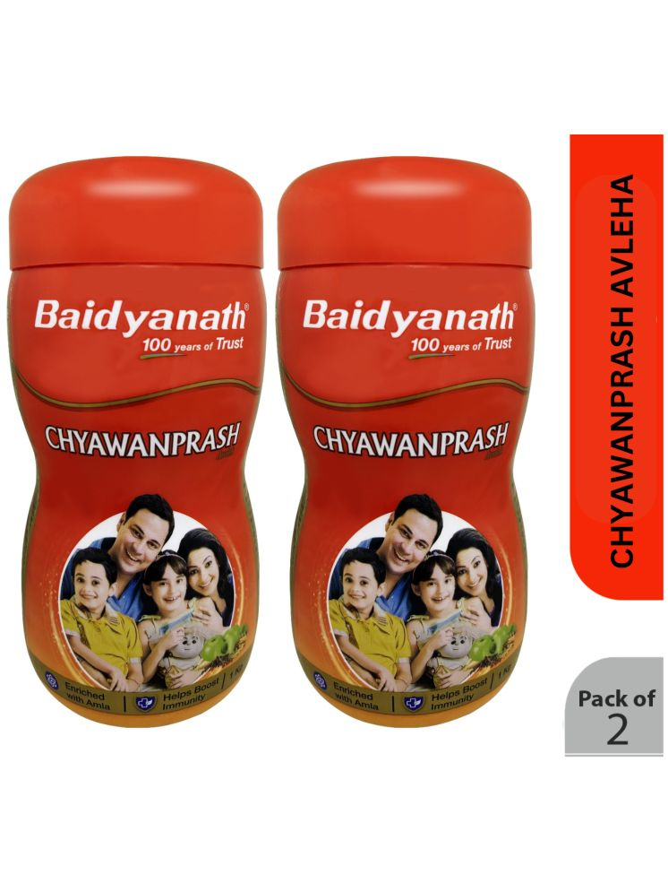     			Baidyanath Ayurved Chyawanprash Avleha 1 KG | Helps in Improves Respiratory and Digestive Health, Strength and Stamina | Enriched with 39 Vital Ayurvedic Herbs like Amla, Asvagandha (Pack of 2)