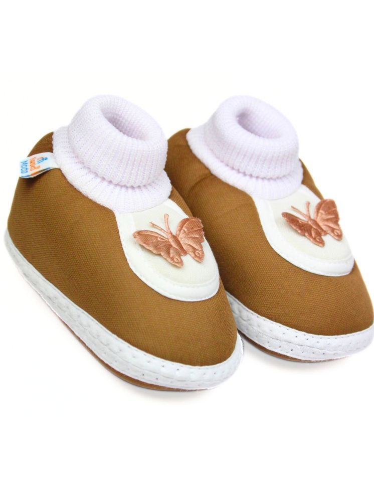     			Neska Moda - Brown Booties For Baby Boy & Baby Girl 6-12 Months ( Pack of 1 )