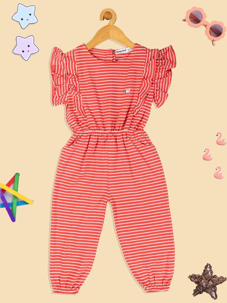     			PAMPOLINA Baby Girls Cotton Blend Jumpsuit ( Pack of 1 , Coral )