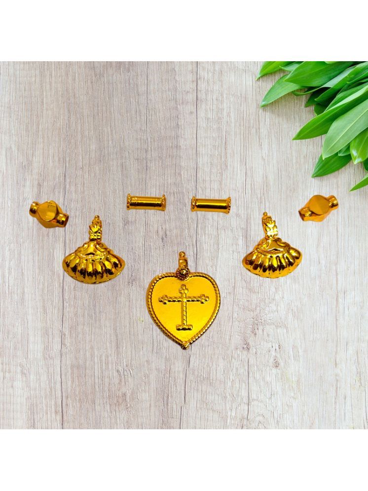     			TGS GOLD COVERING Gold Pendant set ( Pack of 1 )