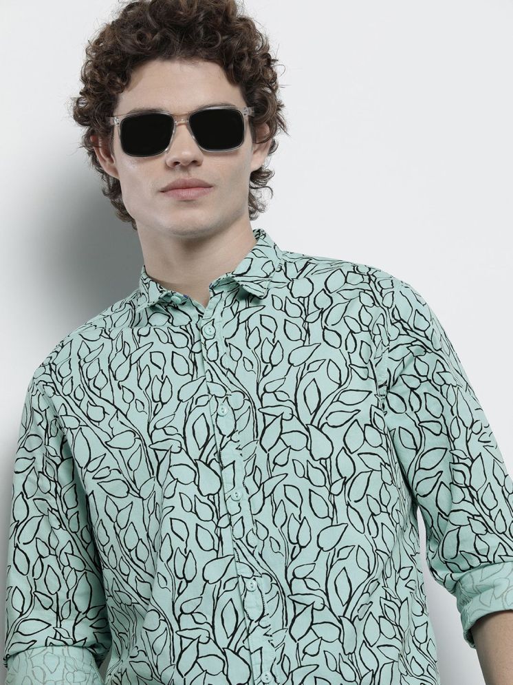     			The Indian Garage Co. 100% Cotton Regular Fit Printed Full Sleeves Men's Casual Shirt - Green ( Pack of 1 )