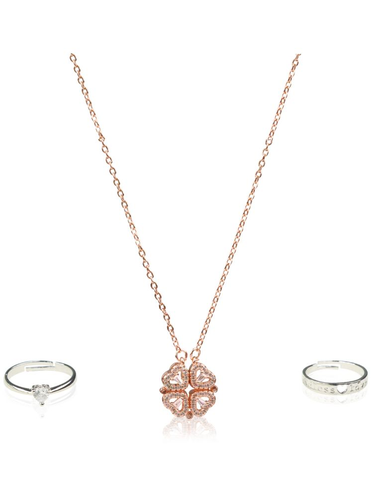     			Unicorn Rose Gold Pendant set ( Pack of 1 )