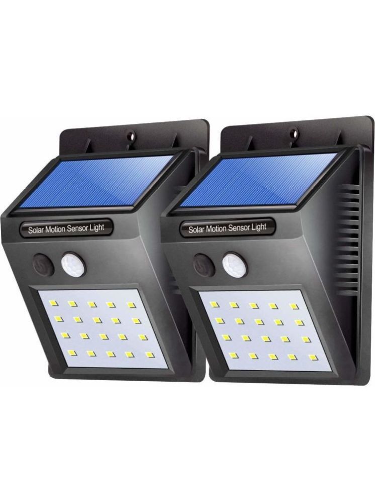     			ZESTRUM 1W Solar Outdoor Wall Light ( Pack of 2 )