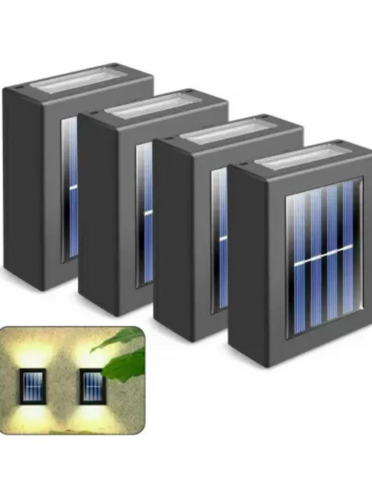     			ZESTRUM 5.5W Solar Outdoor Wall Light ( Pack of 4 )