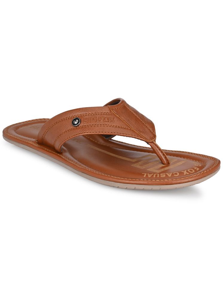     			Big Fox Tan Men's Thong Flip Flop