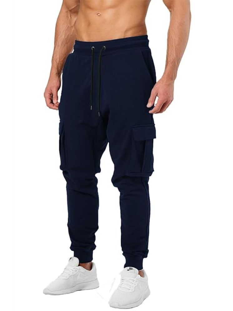     			JUGULAR Navy Cotton Men's Joggers ( Pack of 1 )