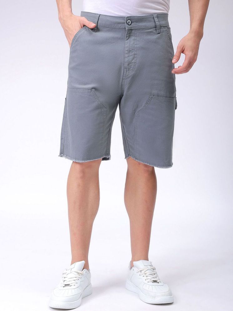     			The Indian Garage Co. Dark Grey Cotton Men's Shorts ( Pack of 1 )