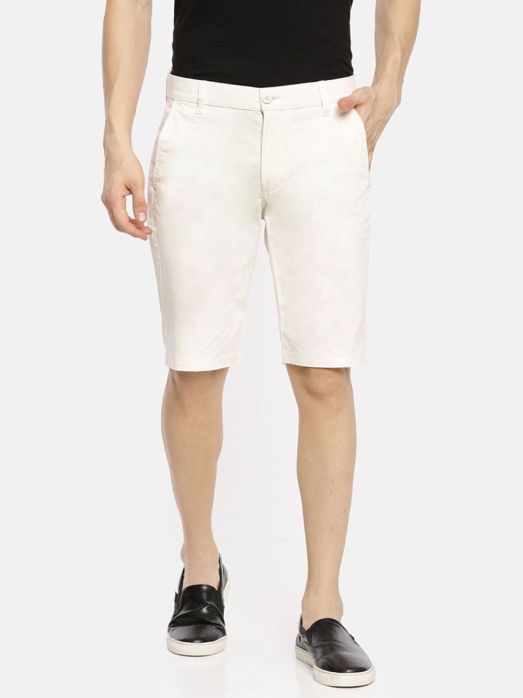     			The Indian Garage Co. White Cotton Men's Chino Shorts ( Pack of 1 )