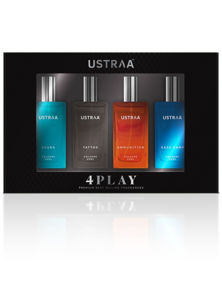     			USTRAA Four Play Miniature Cologne Set - 20ml Each - Perfume for men