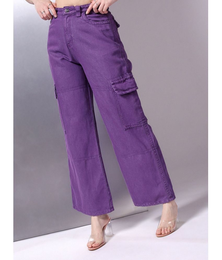     			Freehand - Purple Cotton Blend Baggy Fit Women's Jeans ( Pack of 1 )