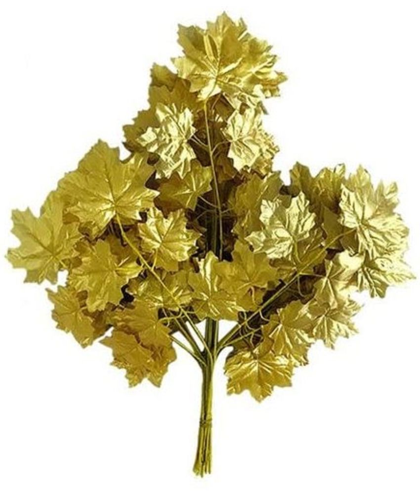     			Green plant indoor - Gold Maple Artificial Plants Bunch ( Pack of 12 )