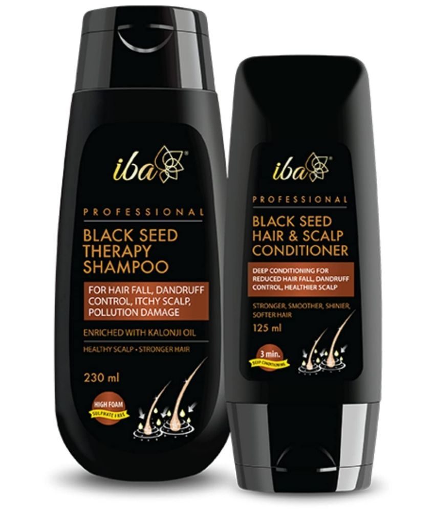     			Iba Black Seed Therapy Shampoo & Conditioner Combo For Hair Fall, Dandruff, Itchy Scalp, (Pack of 1)