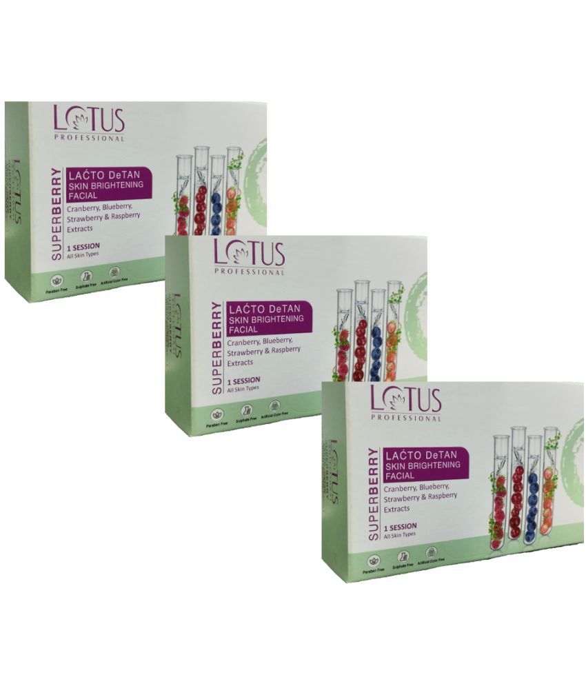     			Lotus Professional SuperBerry Lacto Detan Facial Kit 50g (Pack of 3)