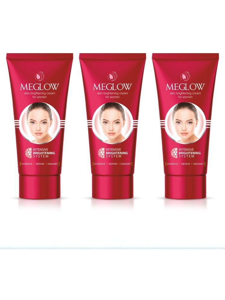     			Meglow Skin Brightening Cream for Women it Hydrates and Evens Skin Tone 50g ( Pack of 3 )