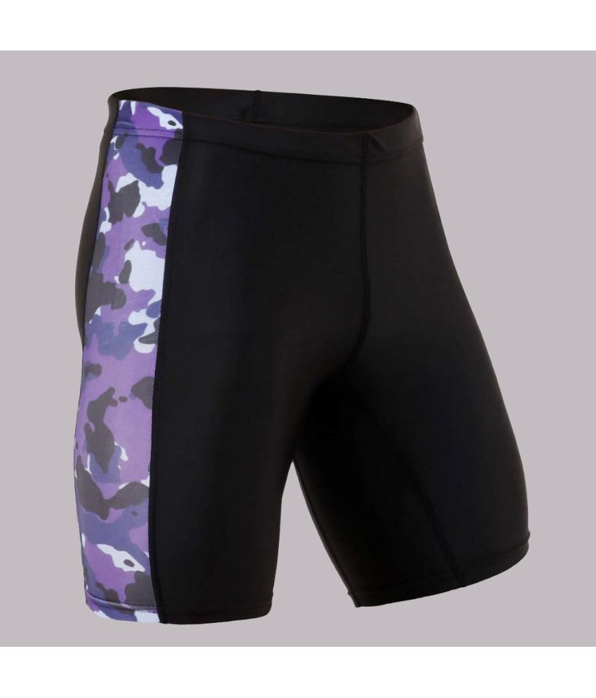     			NEVER LOSE Purple Polyester Men's Running Shorts ( Pack of 1 )