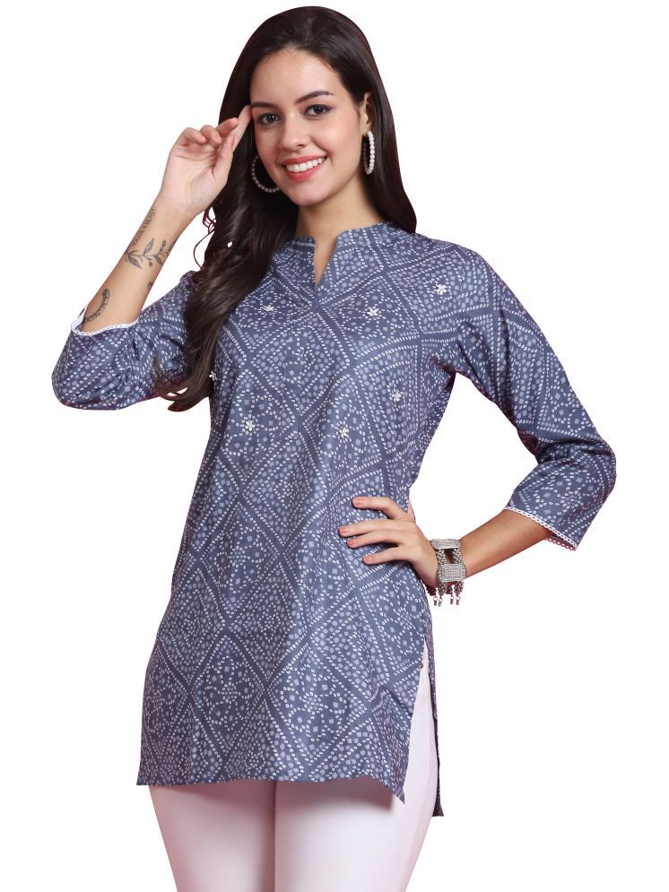     			Rajnandini Grey Cotton Women's Tunic ( Pack of 1 )