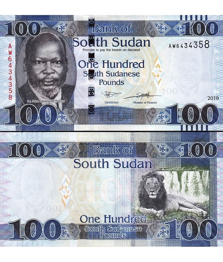     			South Sudan 100 Pounds Top Grade Gem UNC Banknote