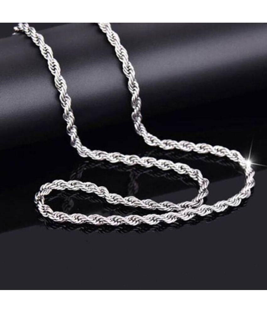     			db enbloc Rhodium Plated Chain ( Set of 1 )