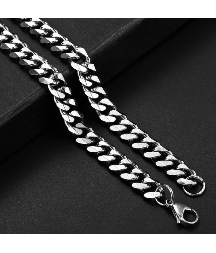     			db enbloc Rhodium Plated Chain ( Set of 1 )