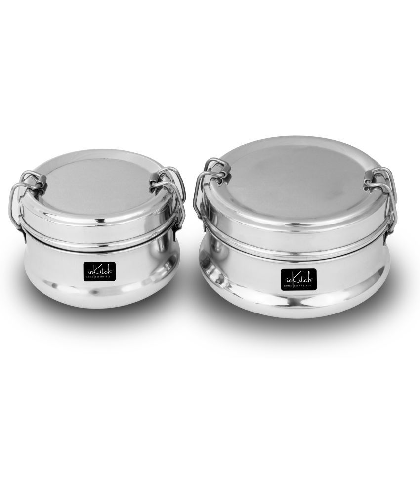     			inKitch Tiffin Box Stainless Steel Lunch Box 2 - Container ( Pack of 2 )