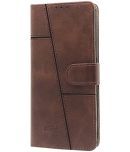 Bright Traders Brown Flip Cover Artificial Leather Compatible For Infinix HOT 40i ( Pack of 1 )