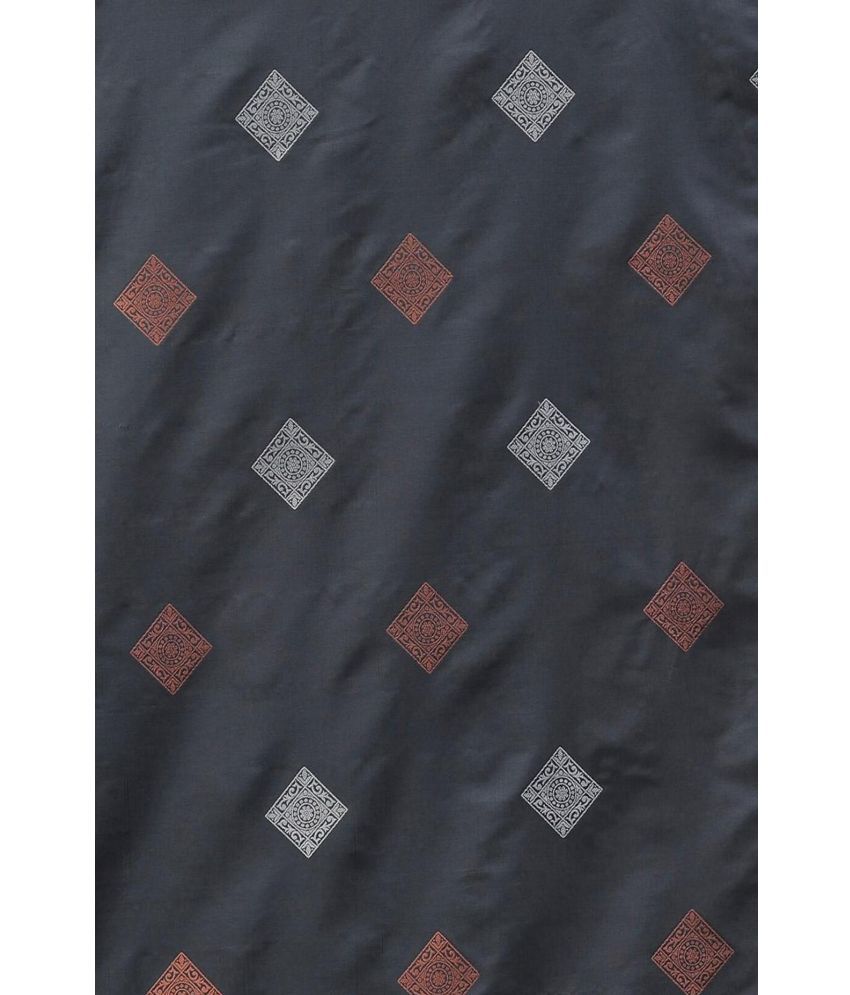     			Vividvibe Pack of 1 Kanjivaram Silk Self Design Saree With Blouse Piece ( Grey )