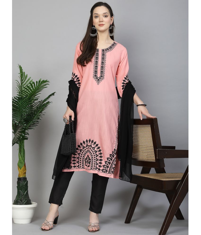     			piludi Viscose Solid Kurti With Pants Women's Stitched Salwar Suit - Peach ( Pack of 1 )