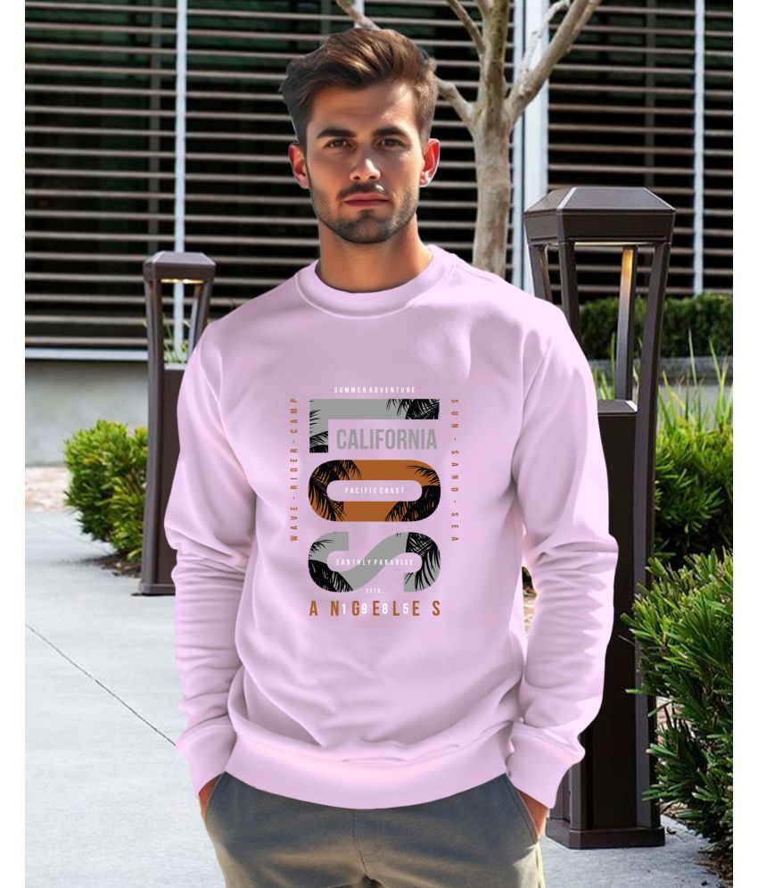     			AOOSH Fleece Round Neck Men's Sweatshirt - Lavender ( Pack of 1 )