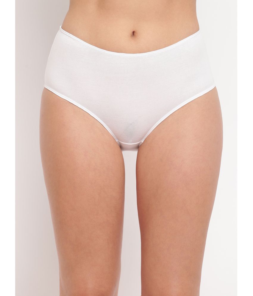     			BASIICS By La Intimo Pack of 1 Cotton Briefs For Women ( White )