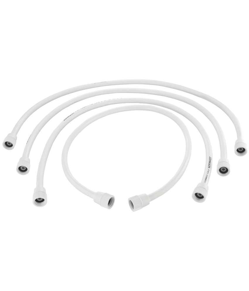     			BATHBLISS 18" Inches Connection Pipe | Ptmt Heavy Duty Connection Pipe | Suitable For Geysers, Countertop Faucets/Water Taps | (Set Of 4), White