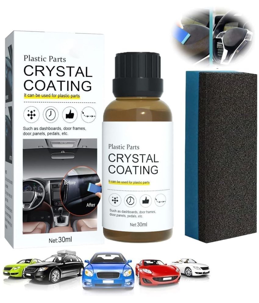     			Crystal Coating for Car Bike Plastic Parts | 30ml PVC Restorer for Car Revitalizing Coating Agent | Car Maintenance Dashboard Plastic Parts Crystal Coating Cleaner Polish Shining Accessories