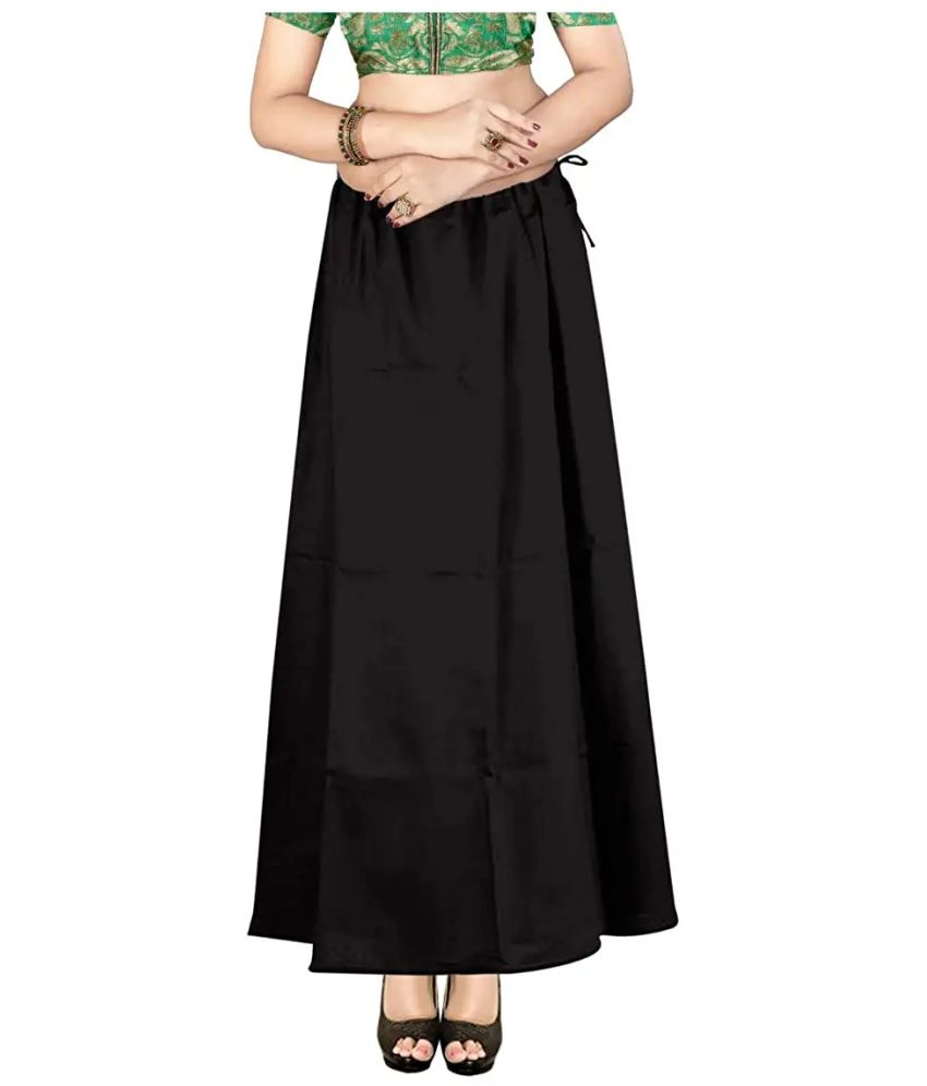     			D1 DIFFERENT ONE Black Cotton Petticoat - Single