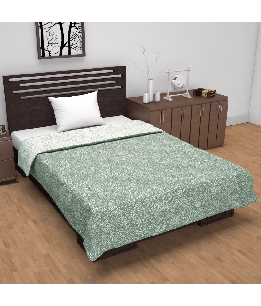     			DIVINE CASA Microfiber Abstract Single Bed Dohar - Green ( )