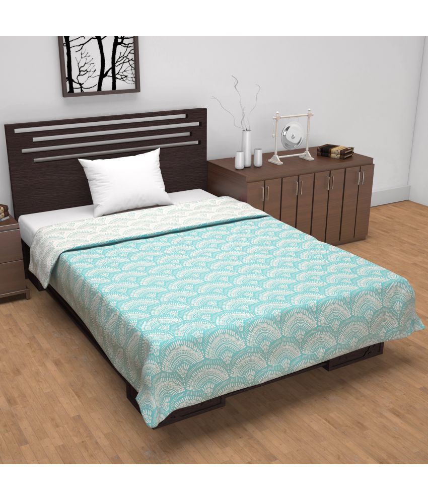     			DIVINE CASA Microfiber Abstract Single Bed Dohar - Blue ( )