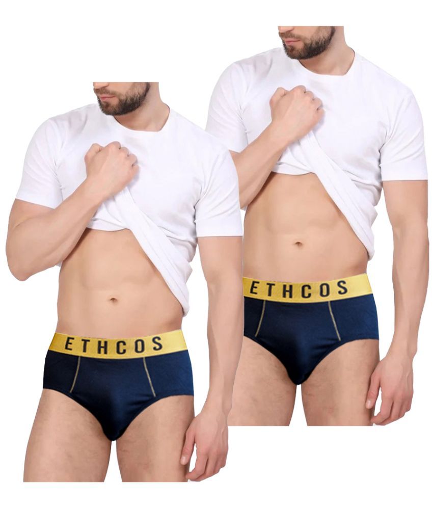     			ETHCOS Pack of 2 Modal Briefs For Men's ( Navy Blue )