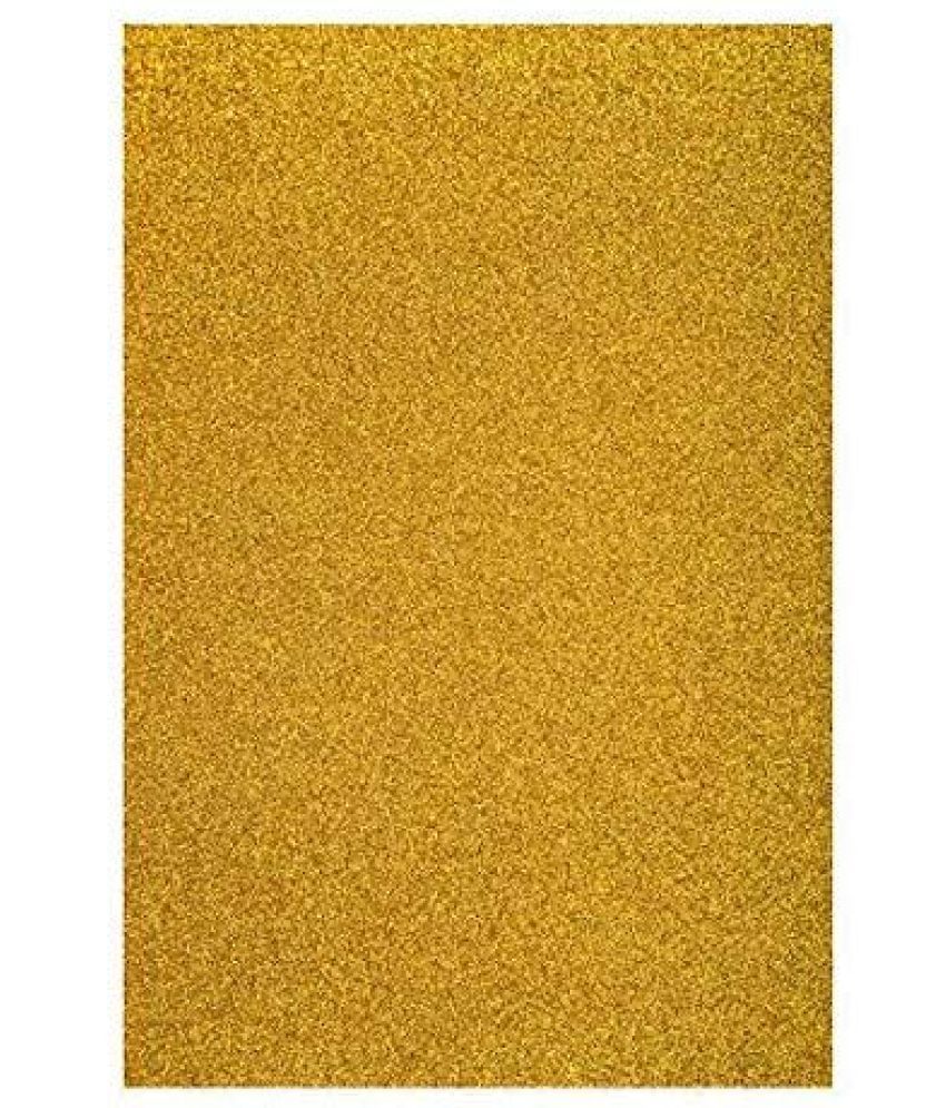     			Eclet 10 Sheet A4 Glitter Foam Sheet Sparkles Color, for Art & Craft, Decoration, Gift Wrapping, Scrapbooking, Craft Project, Etc (Yellow)