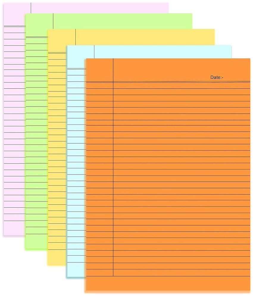     			Freedy  A4 Size Both Side Ruled colour Sheet (Pack of 40 sheets) for Project/Assignment/Practical/Homework(A4-40 colour sheet)