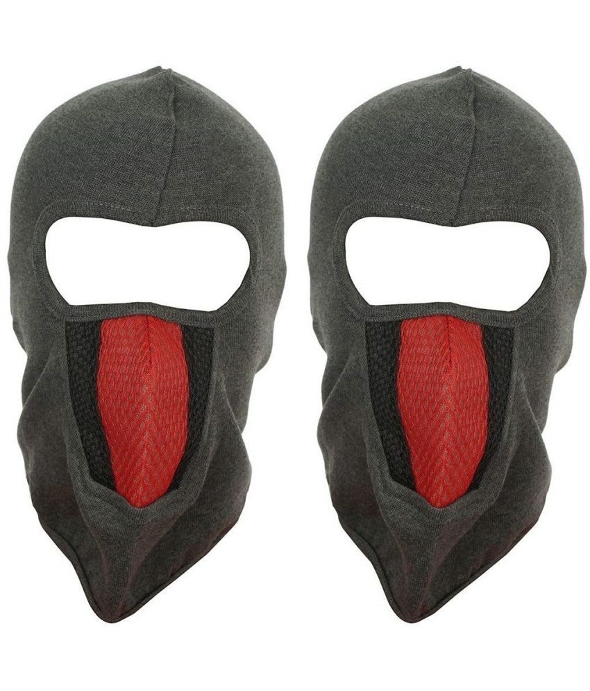     			H International Grey Bike Face Mask Riding Mask for Men & Women (Pack Of 2)