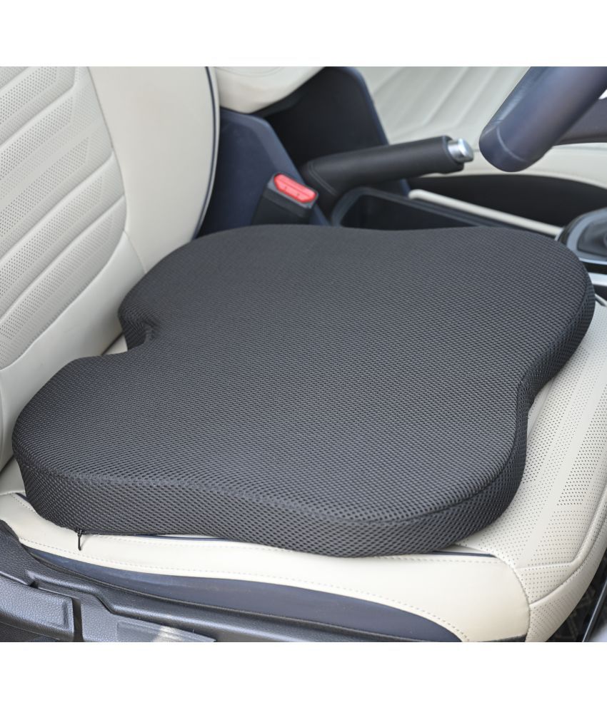     			HOSPIKART Memory Foam Car Seat Cushion for Long and Daily Commute for Back, Tailbone & Sciatica Pain (Black)