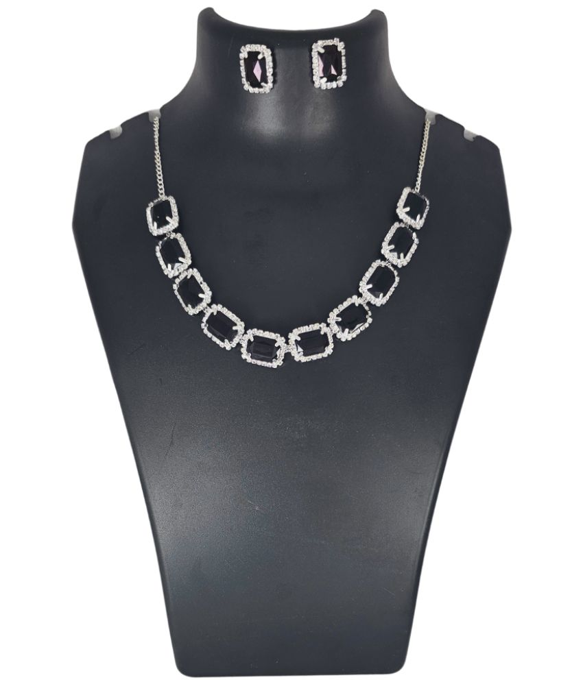     			JOLLYSTAR Black Alloy Necklace Set ( Pack of 1 )