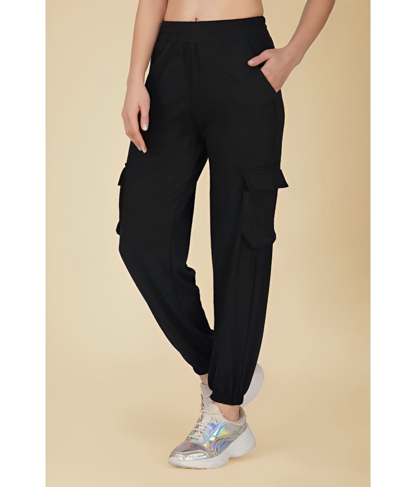     			Kintu Parantu Black Polyester Women's Running Joggers ( Pack of 1 )