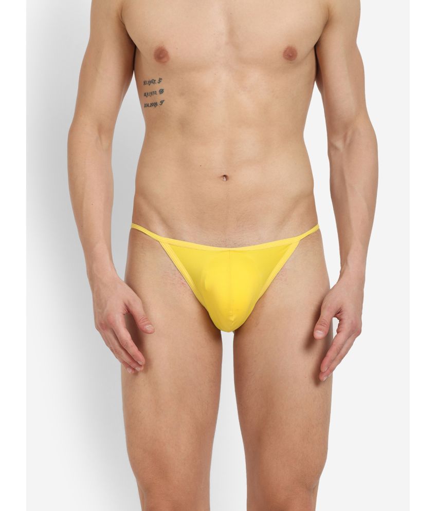     			La Intimo Pack of 1 Nylon Bikini For Men's ( Yellow )