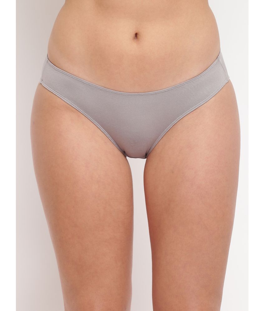     			La Intimo Pack of 1 Cotton Bikini For Women ( Grey )